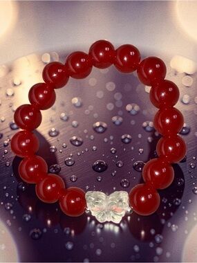 12mm Red Jade Bracelet  🌟♥️